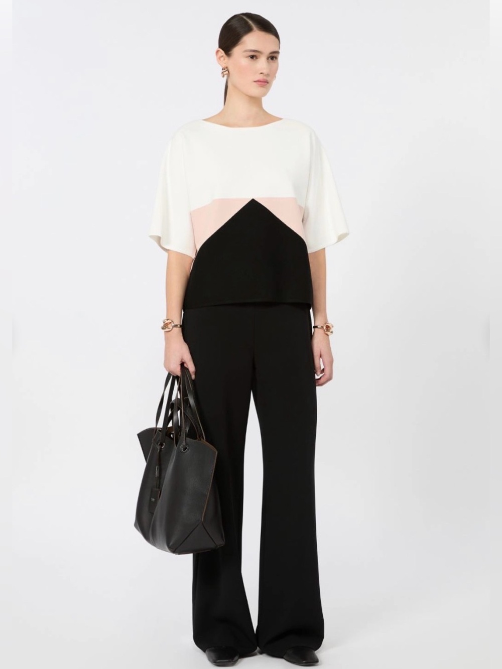 MaxMara Women’s Black Cady Wide-Leg Trousers